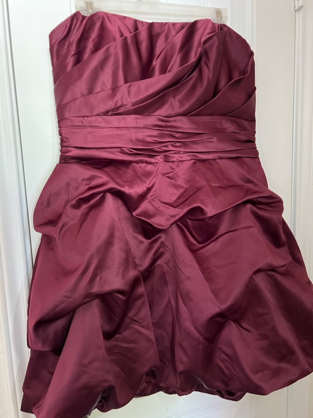 David’s Bridal Style 84091 Strapless Bubble Hem Dress [14] Prom Wedding Formal